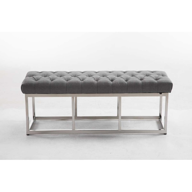Taburete Pie de Cama Amun en Tela Gris,120 cm