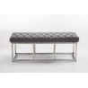 Taburete Pie de Cama Amun en Tela Gris,120 cm