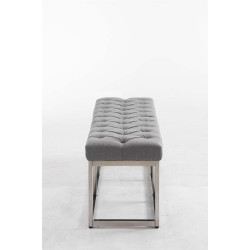Taburete Pie de Cama Amun en Tela Gris,120 cm