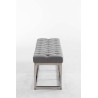 Taburete Pie de Cama Amun en Tela Gris,120 cm