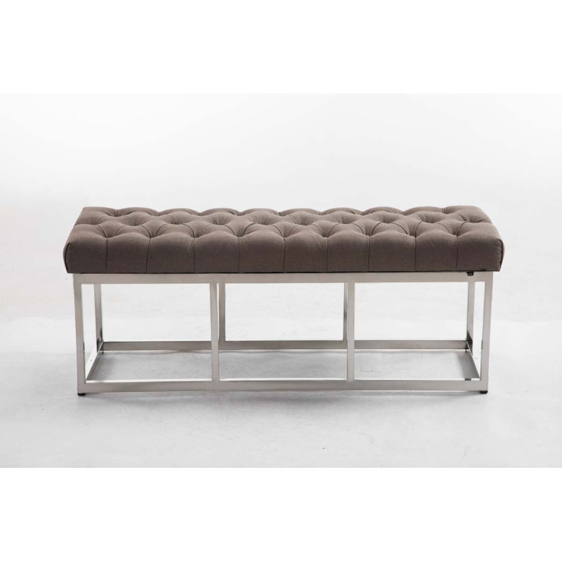 Taburete Pie de Cama Amun en Tela Gris topo,120 cm