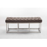 Taburete Pie de Cama Amun en Tela Gris topo,120 cm