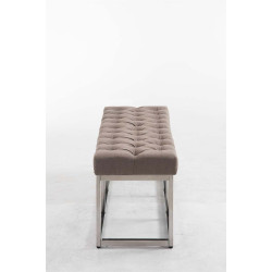 Taburete Pie de Cama Amun en Tela Gris topo,120 cm