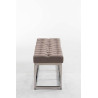 Taburete Pie de Cama Amun en Tela Gris topo,120 cm