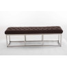 Taburete Pie de Cama Amun en Tela Marrón,150 cm
