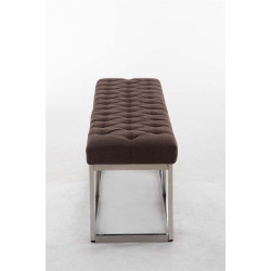Taburete Pie de Cama Amun en Tela Marrón,150 cm