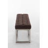 Taburete Pie de Cama Amun en Tela Marrón,150 cm