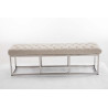 Taburete Pie de Cama Amun en Tela Crema,150 cm