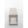 Taburete Pie de Cama Amun en Tela Crema,150 cm