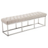 Taburete Pie de Cama Amun en Tela Crema,150 cm