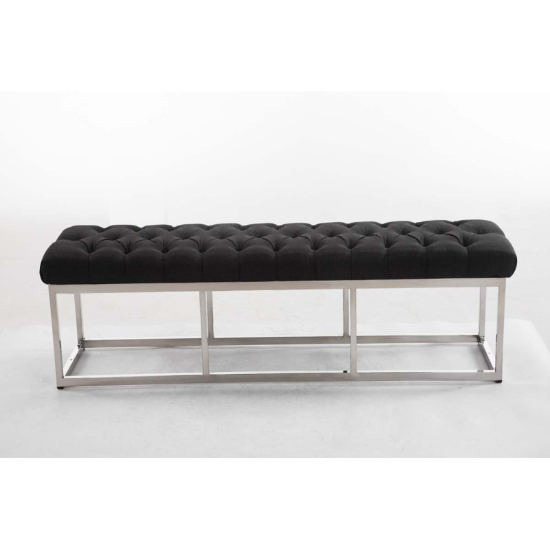 Taburete Pie de Cama Amun en Tela Gris oscuro,150 cm