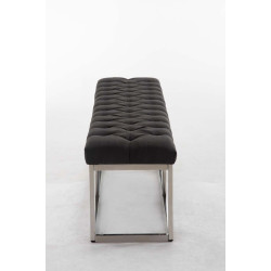 Taburete Pie de Cama Amun en Tela Gris oscuro,150 cm