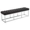 Taburete Pie de Cama Amun en Tela Gris oscuro,150 cm