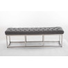 Taburete Pie de Cama Amun en Tela Gris,150 cm