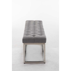 Taburete Pie de Cama Amun en Tela Gris,150 cm