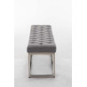 Taburete Pie de Cama Amun en Tela Gris,150 cm