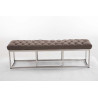 Taburete Pie de Cama Amun en Tela Gris topo,150 cm
