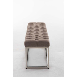 Taburete Pie de Cama Amun en Tela Gris topo,150 cm