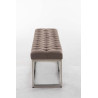 Taburete Pie de Cama Amun en Tela Gris topo,150 cm