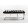 Taburete Pie de Cama Amun Con Base en Acero Inox. Negro,120 cm