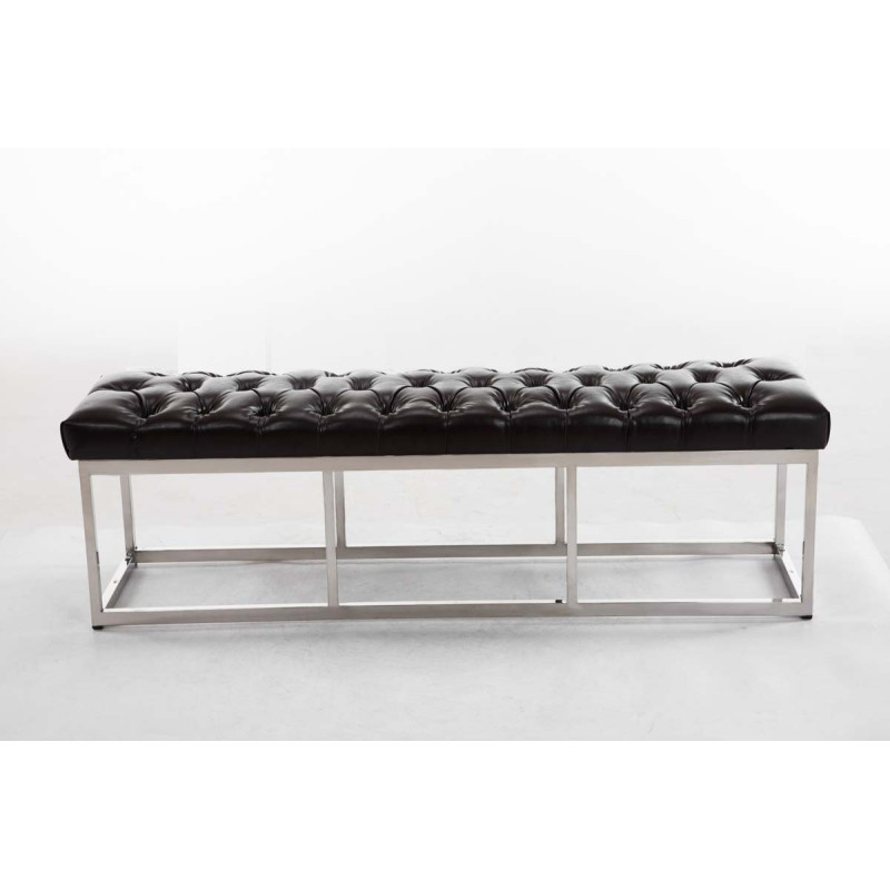Taburete Pie de Cama Amun Con Base en Acero Inox. Marrón,150 cm