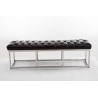 Taburete Pie de Cama Amun Con Base en Acero Inox. Marrón,150 cm