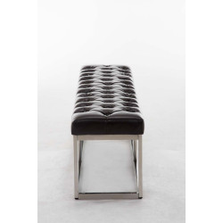 Taburete Pie de Cama Amun Con Base en Acero Inox. Marrón,150 cm