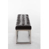 Taburete Pie de Cama Amun Con Base en Acero Inox. Marrón,150 cm