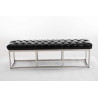 Taburete Pie de Cama Amun Con Base en Acero Inox. Negro,150 cm