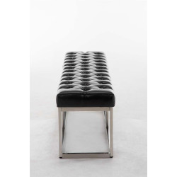 Taburete Pie de Cama Amun Con Base en Acero Inox. Negro,150 cm