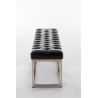Taburete Pie de Cama Amun Con Base en Acero Inox. Negro,150 cm