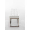 Taburete Pie de Cama Amun Con Base en Acero Inox. Blanco,150 cm