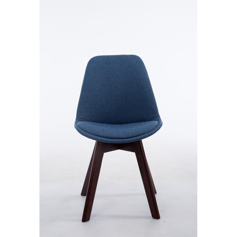 Silla De Comedor Borneo V2 En Tela Azul,Nogal