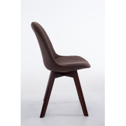 Silla De Comedor Borneo V2 En Tela Marrón,Nogal