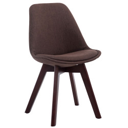 Silla De Comedor Borneo V2 En Tela Marrón,Nogal