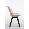 Silla De Comedor Borneo V2 En Tela Crema,Nogal