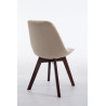 Silla De Comedor Borneo V2 En Tela Crema,Nogal