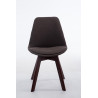 Silla De Comedor Borneo V2 En Tela Gris oscuro,Nogal