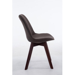 Silla De Comedor Borneo V2 En Tela Gris oscuro,Nogal