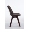 Silla De Comedor Borneo V2 En Tela Gris oscuro,Nogal