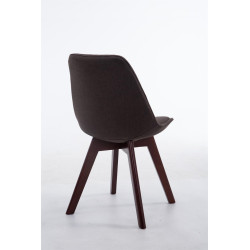 Silla De Comedor Borneo V2 En Tela Gris oscuro,Nogal
