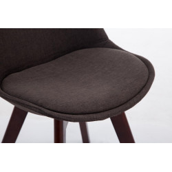 Silla De Comedor Borneo V2 En Tela Gris oscuro,Nogal