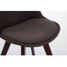 Silla De Comedor Borneo V2 En Tela Gris oscuro,Nogal