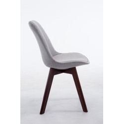 Silla De Comedor Borneo V2 En Tela Gris,Nogal