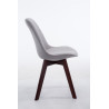 Silla De Comedor Borneo V2 En Tela Gris,Nogal