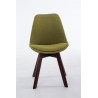 Silla De Comedor Borneo V2 En Tela Verde,Nogal