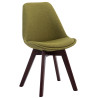 Silla De Comedor Borneo V2 En Tela Verde,Nogal