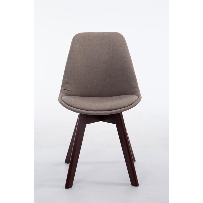 Silla De Comedor Borneo V2 En Tela Gris topo,Nogal