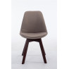 Silla De Comedor Borneo V2 En Tela Gris topo,Nogal