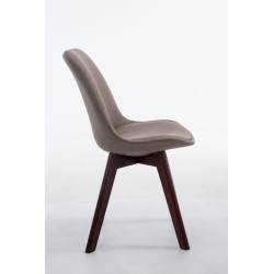 Silla De Comedor Borneo V2 En Tela Gris topo,Nogal